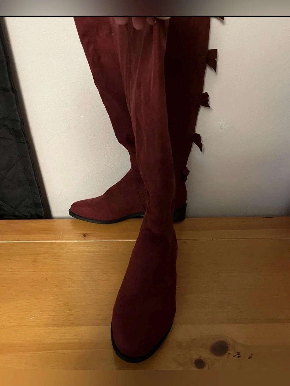 👠🌹 WIDE CALF SEXY NWT TORRID Red Rose Over-the-Knee Suede Boots! Curvy approved